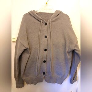 SHEIN Light Gray Knit Cardigan